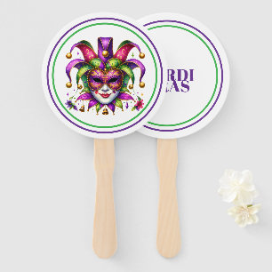 Mardi Gras Hand Fan