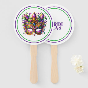 Mardi Gras Hand Fan