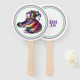 Mardi Gras Hand Fan