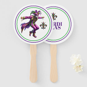 Mardi Gras Hand Fan