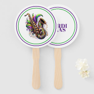 Mardi Gras Hand Fan