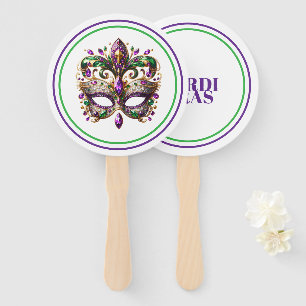 Mardi Gras Hand Fan