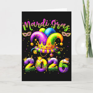 Mardi Gras Happy 2026 Jester Hat New Orleans Men W Card