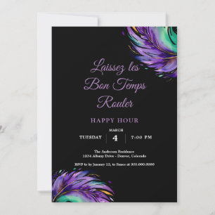 Mardi Gras Happy Hour  Invitation