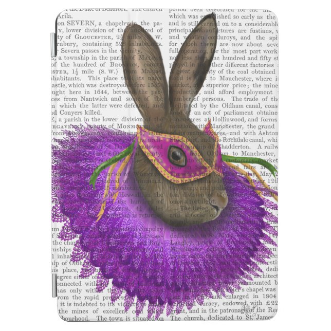 Mardi Gras Hare 2 iPad Air Cover (Front)