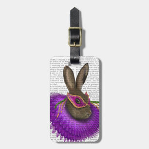 Mardi Gras Hare 2 Luggage Tag