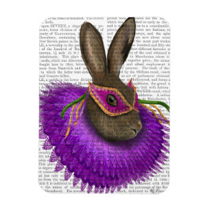 Mardi Gras Hare 2 Magnet