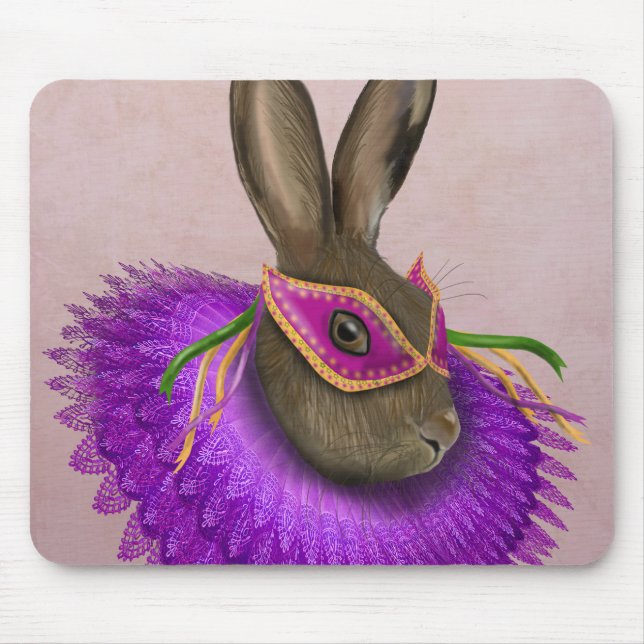 Mardi Gras Hare 4 Mouse Pad (Front)