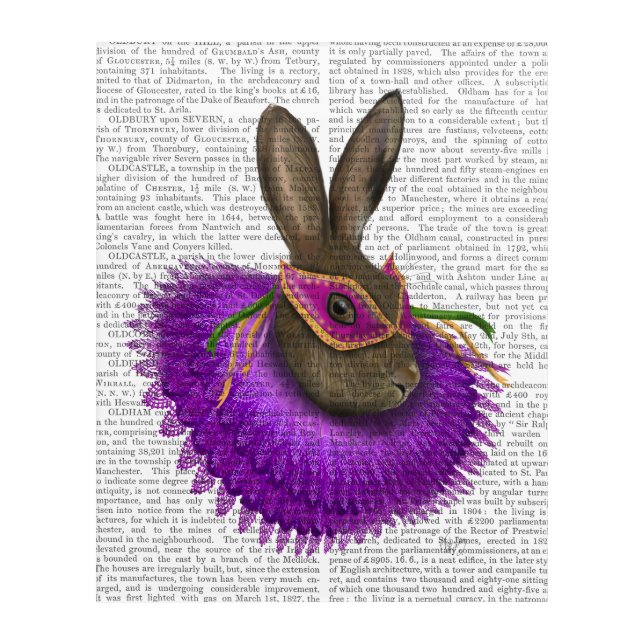 Mardi Gras Hare Acrylic Print (Front)