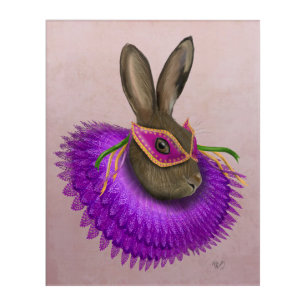 Mardi Gras Hare Acrylic Print