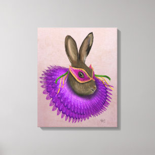 Mardi Gras Hare Canvas Print