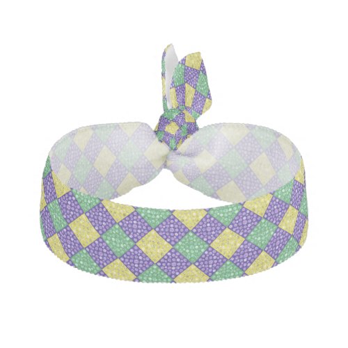 Mardi Gras Harlequin Diamond Carnival Pattern Elastic Hair Tie