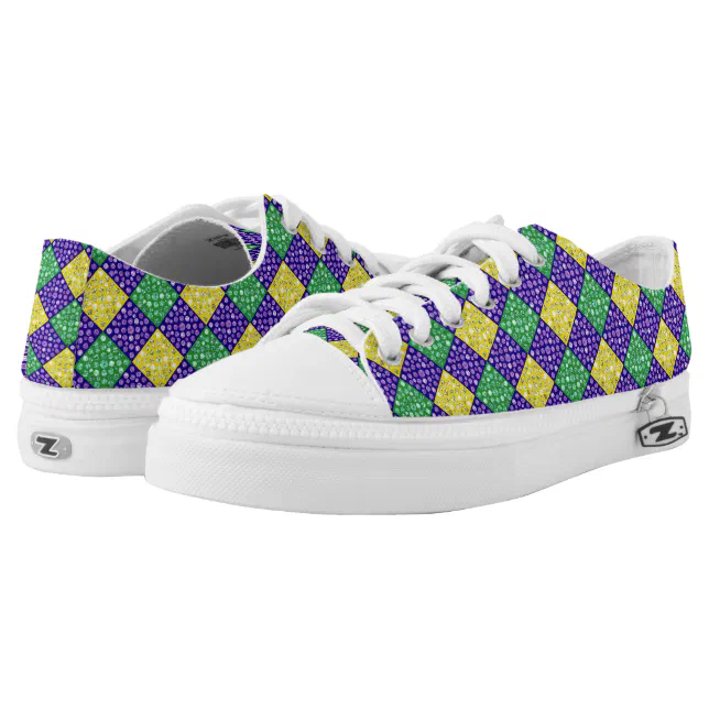 Mardi Gras Chevron Striped Canvas Sneakers main image 0
