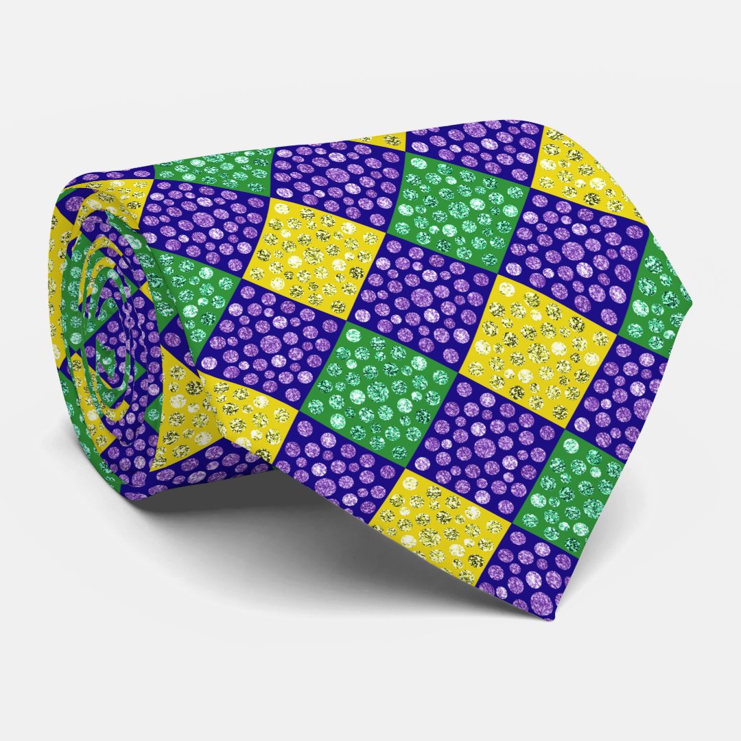 mardi gras neck tie