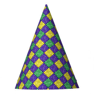 Mardi Gras Harlequin Diamond Carnival Pattern Party Hat