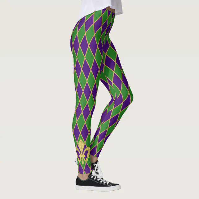 Mardi Gras | Harlequin Diamond Pattern Leggings