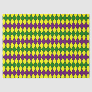 Mardi Gras Harlequin Diamond Pattern Tissue Paper