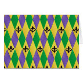 Mardi Gras Harlequin Fleur De Lis (Front Horizontal)