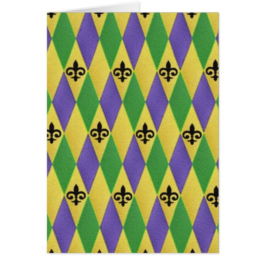Mardi Gras Harlequin Fleur De Lis (Front)