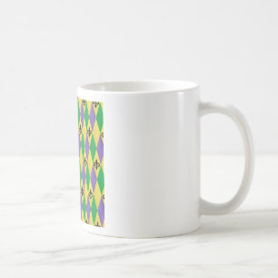 Mardi Gras Harlequin Fleur De Lis Coffee Mug