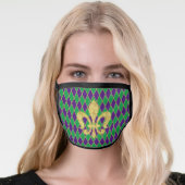 Mardi Gras | Harlequin | Fleur De Lis Face Mask (Worn Her)