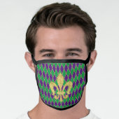 Mardi Gras | Harlequin | Fleur De Lis Face Mask (Worn Him)