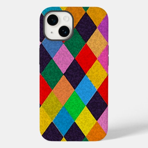 MARDI GRAS HARLEQUIN PATTERN Colorful Rhombi Case_Mate iPhone 14 Case