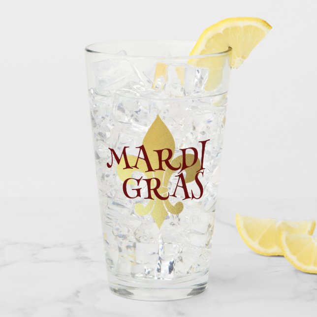 Mardi Gras Harlequin Pattern   Glass (Back Ice)