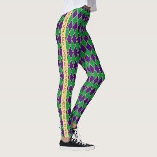 Mardi Gras | Harlequin Pattern | Personalized Leggings