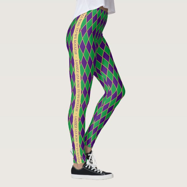 Mardi Gras | Harlequin Pattern | Personalized Leggings (Right)