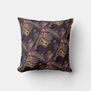 Mardi Gras Hat Throw Pillow