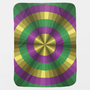 Mardi Gras Illusion Baby Blanket