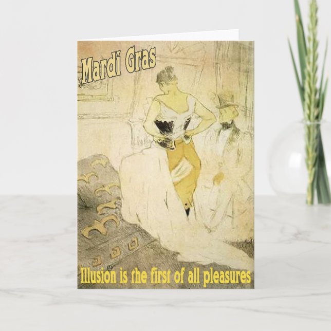 Mardi Gras Illusion Card (Front)