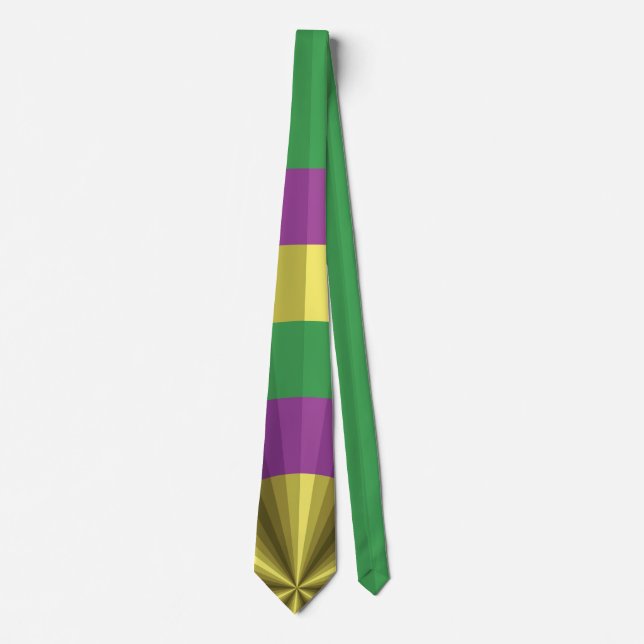 Mardi Gras Illusion Men's Neck Tie (Front)