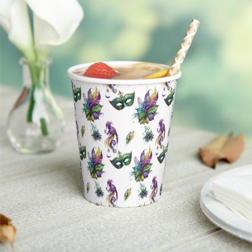 Mardi Gras Inspired Paper Cups
