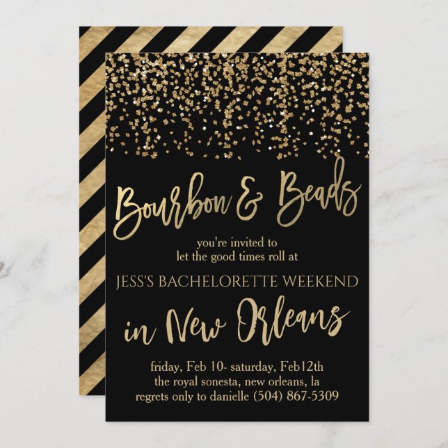 Mardi Gras Invitation (Front/Back)