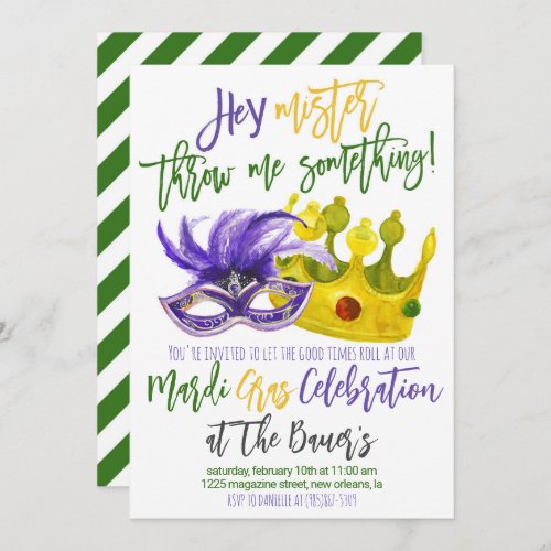 Mardi Gras Invitation