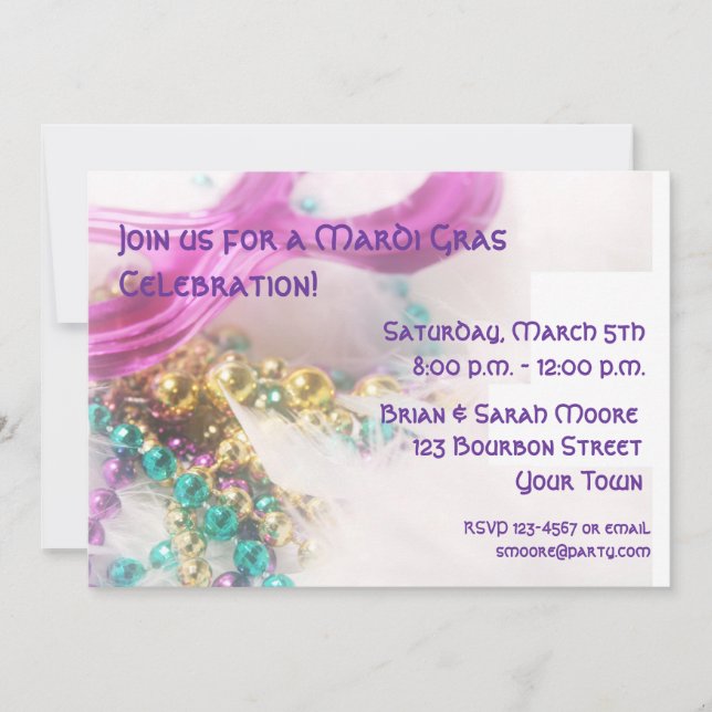 Mardi Gras Invitation (Front)