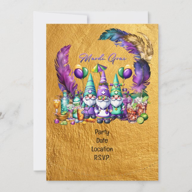 Mardi Gras Invitation (Front)