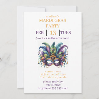 Mardi Gras Invitation