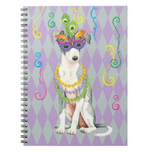 Mardi Gras Italian Greyhound Notebook