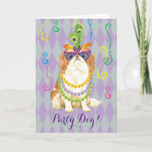 Mardi Gras Japanese Chin Card