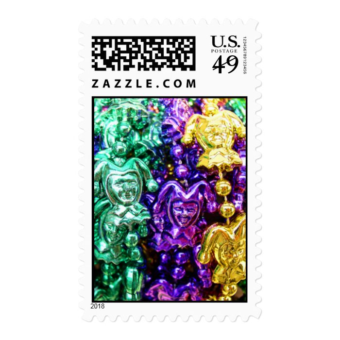 Mardi Gras Jester Bead 1st Class Stamp