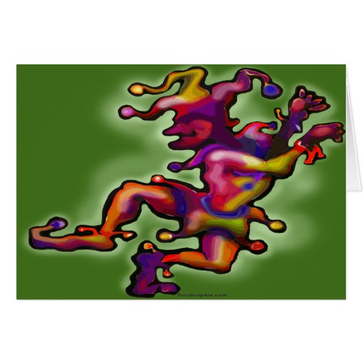 Mardi Gras Jester Cards (Front Horizontal)