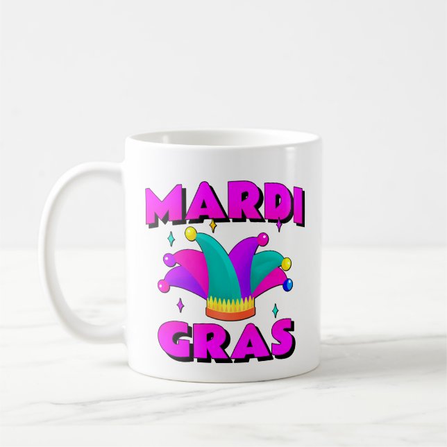 Mardi Gras Jester Hat Classic Mug (Left)