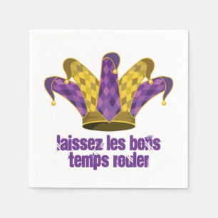 Mardi Gras Jester Laissez les bons temps rouler Napkins