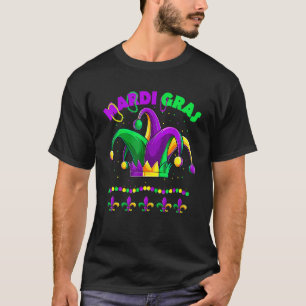 Mardi Gras Jester Outfit Shirt, Kids Girl Boy Men  T-Shirt