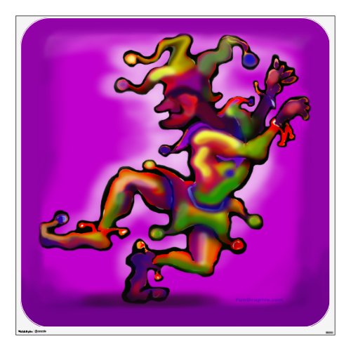 Mardi Gras Jester Wall Decal