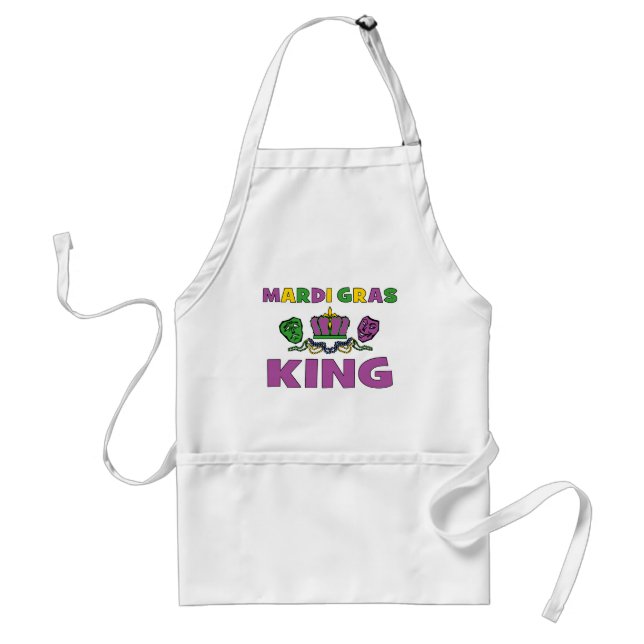 Mardi Gras King Adult Apron (Front)