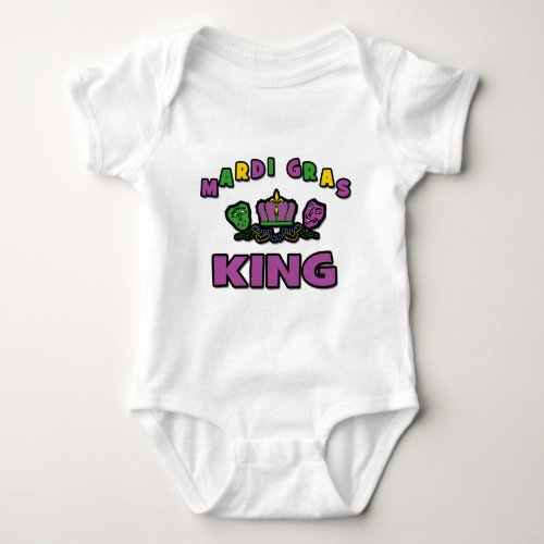 Mardi Gras King Baby Bodysuit